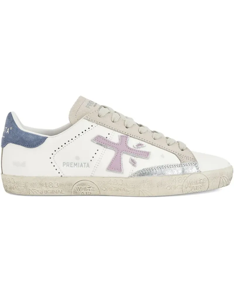 Premiata Stevend Sneakers mit Kreuzdetail - Weiß Weiß