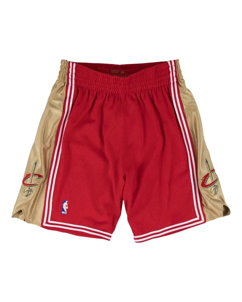 Mitchell & Ness NBA Shorts mit Logo-Einsatz - Rot Rot