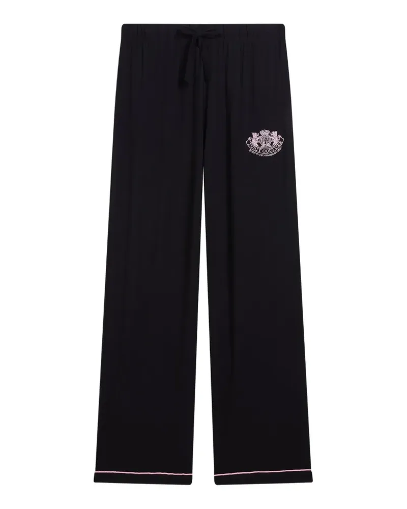 Juicy Couture Paspelierter Dog Crest Pyjama - Schwarz Schwarz