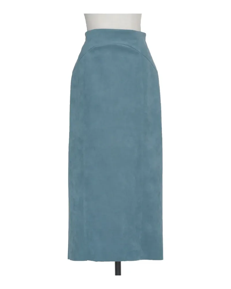 Muller of Yoshiokubo Saddle straight midi skirt - Blau Blau
