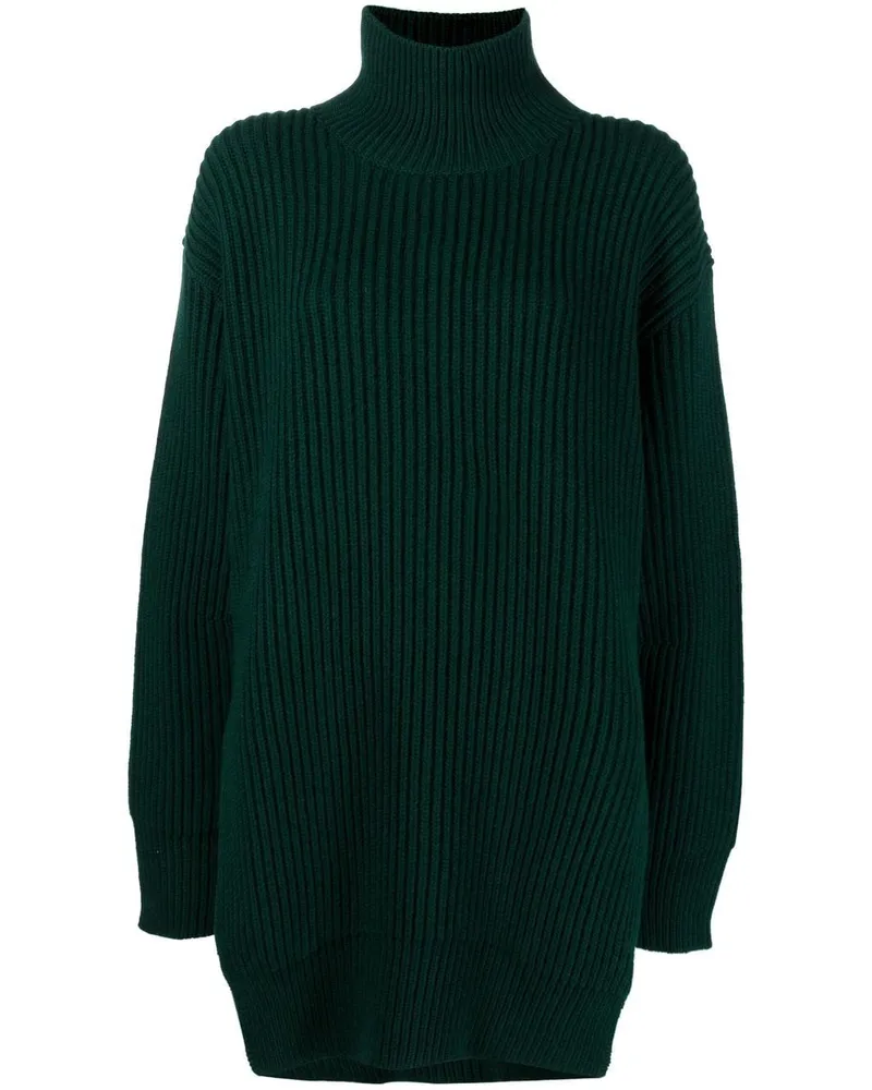 Jil Sander Gerippter Rollkragenpullover - Grün Grün