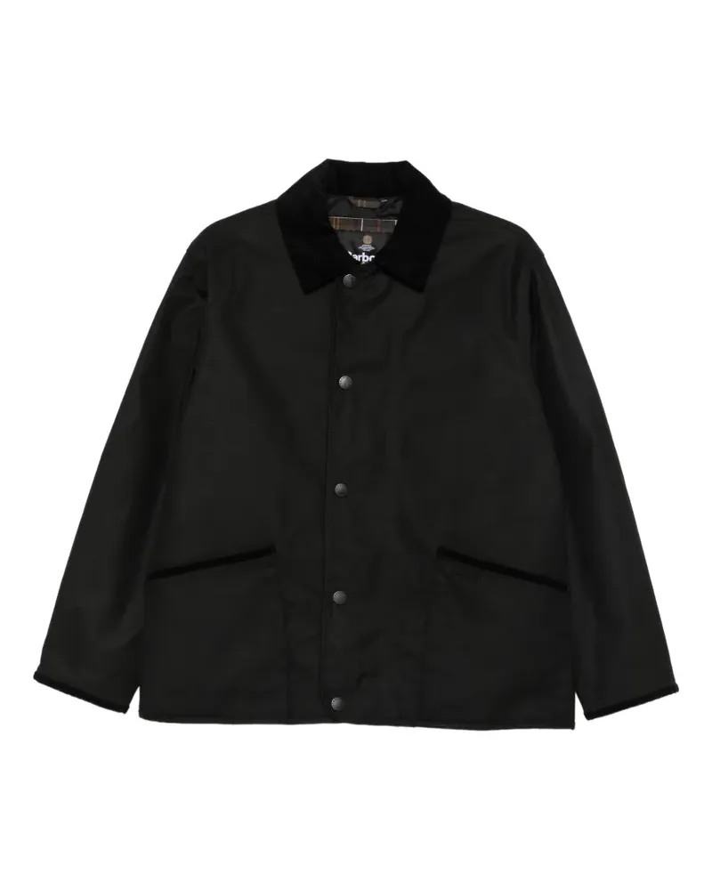 Barbour Gewachste Liddesdale Jacke mit Cordkragen - Schwarz Schwarz