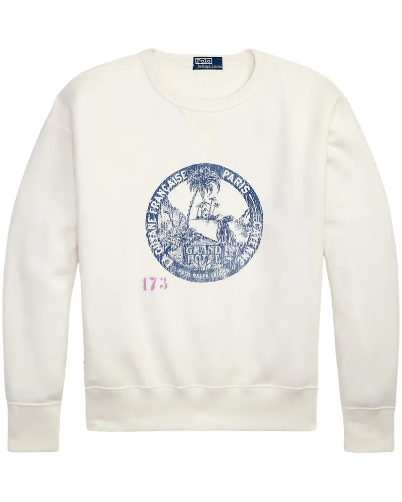 Ralph Lauren Sweatshirt mit grafischem Print - Weiß Weiß