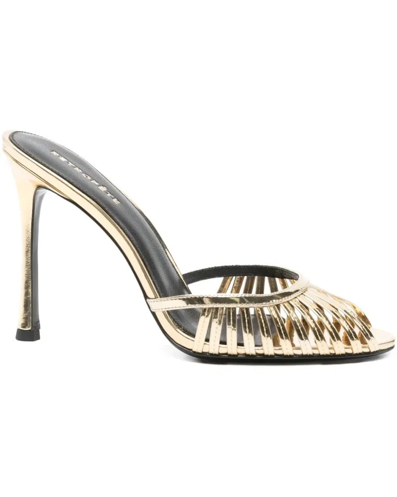Retrofête Allistair Mules im Metallic-Look 105mm - Gold Gold