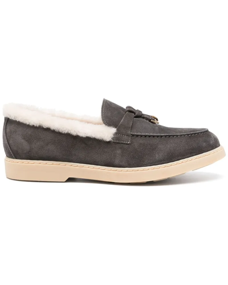 Doucal´s Loafer aus Wildleder 40mm - Grau Grau