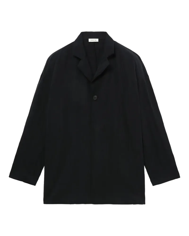 Fear of God Jacke mit einem Knopf - Schwarz Schwarz
