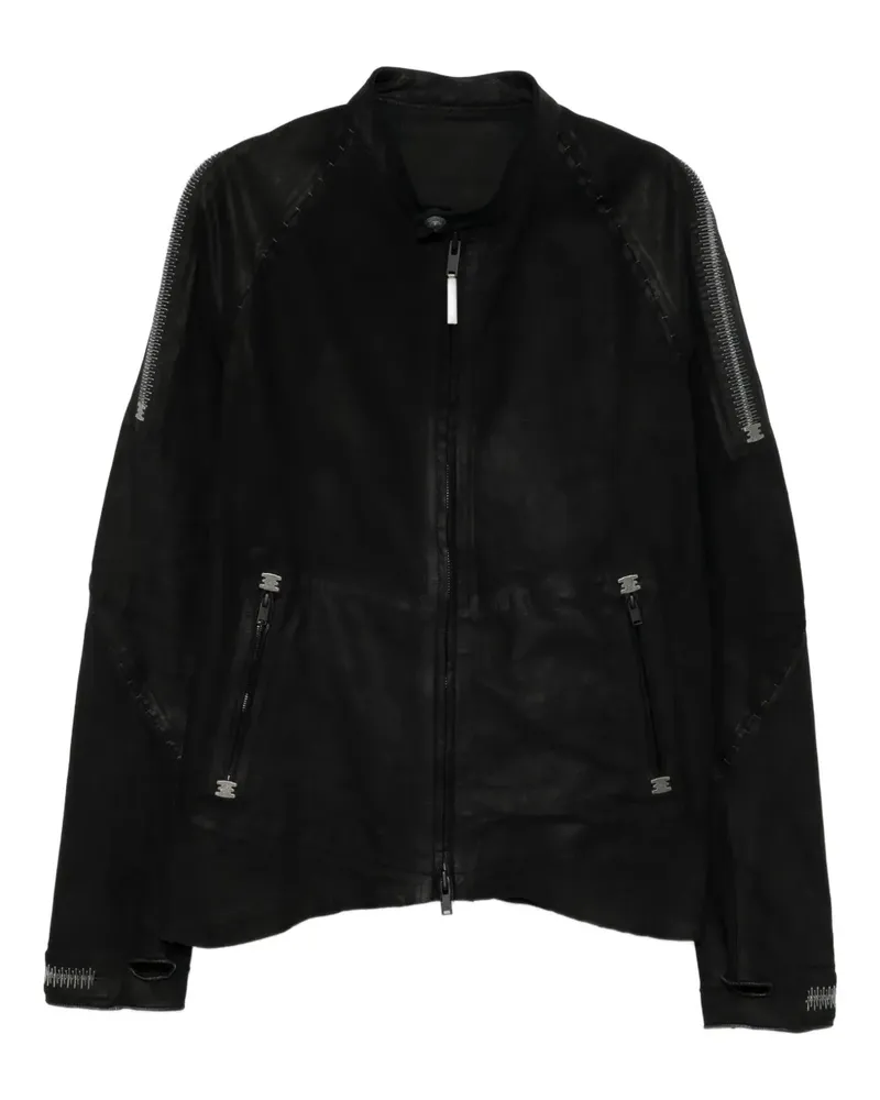 Isaac Sellam Lederjacke mit Reißverschluss - Schwarz Schwarz