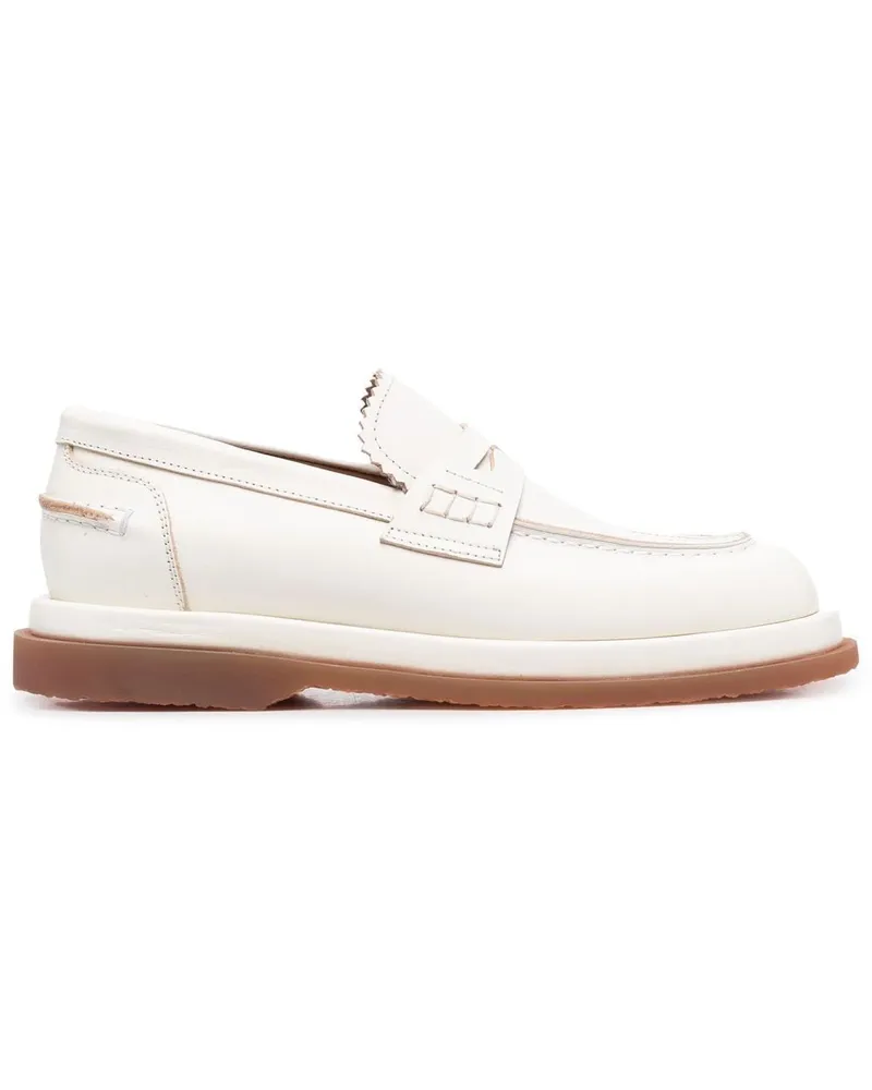 Buttero Penny-Loafer mit runder Kappe - Weiß Weiß