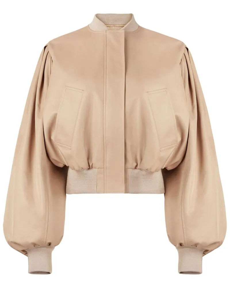 Nina Ricci Bomberjacke mit Ballonärmeln Nude