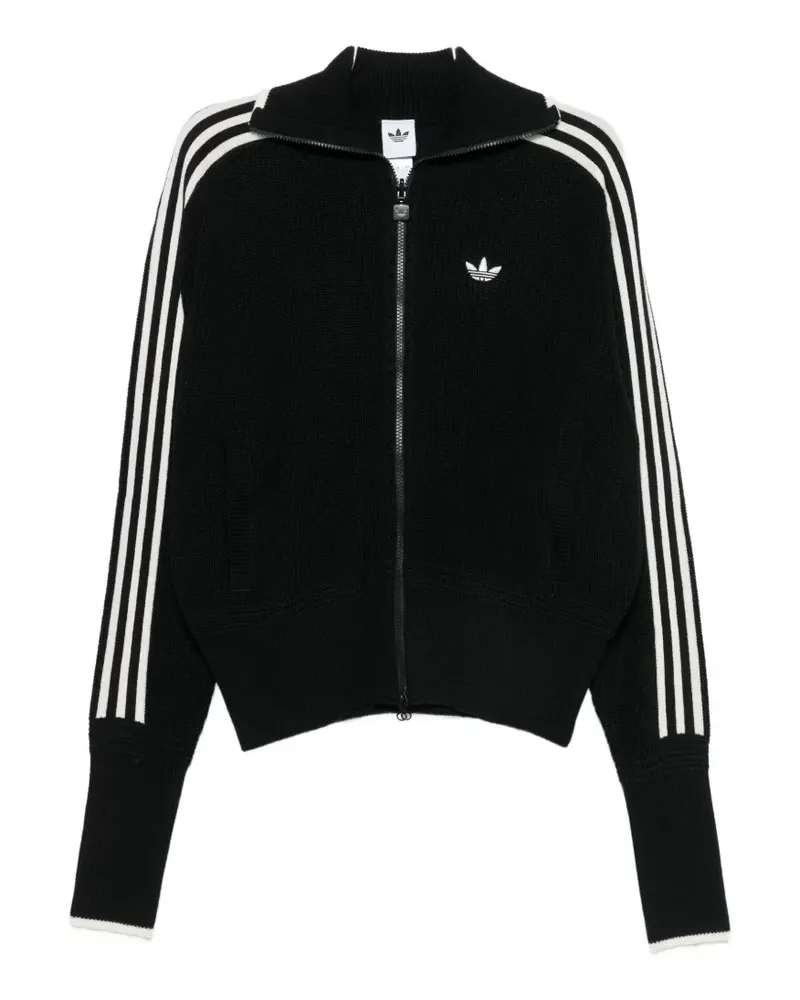 adidas Firebirdside-stripe Trefoil-logo cardigan - Schwarz Schwarz