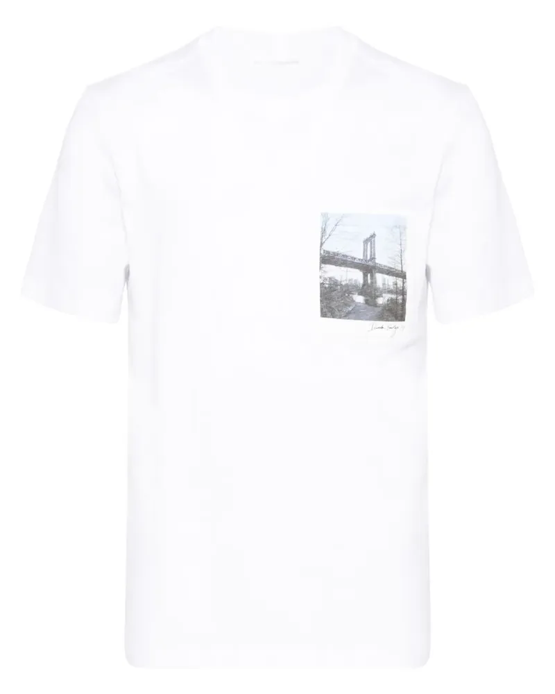 Helmut Lang T-Shirt mit grafischem Print - Weiß Weiß