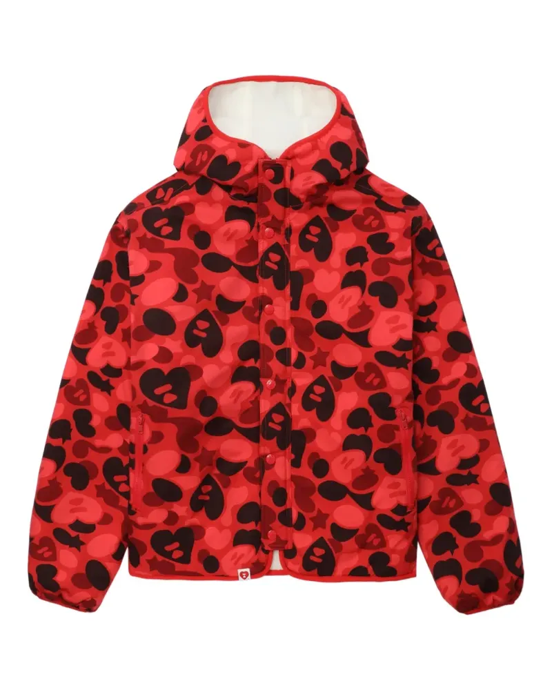 BAPE Apee Camouflage-Kapuzenjacke - Rot Rot