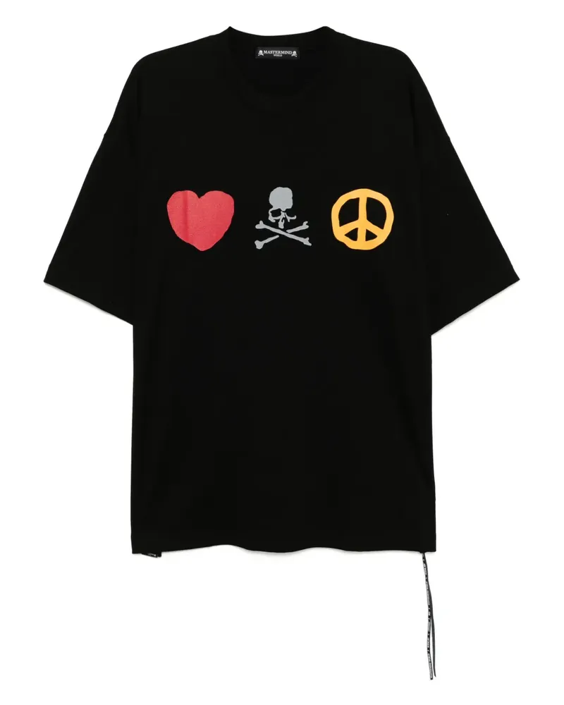 Mastermind World T-Shirt mit Logo-Print - Schwarz Schwarz