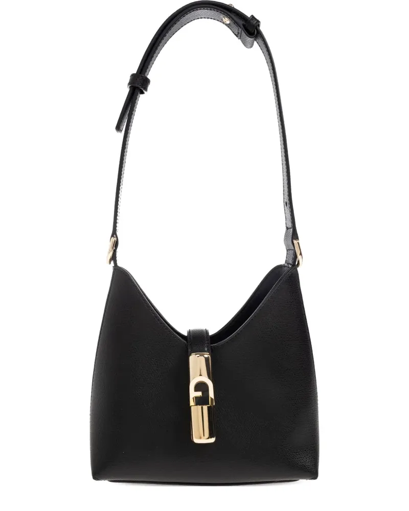 Furla Mini Iride Schultertasche aus Leder - Schwarz Schwarz