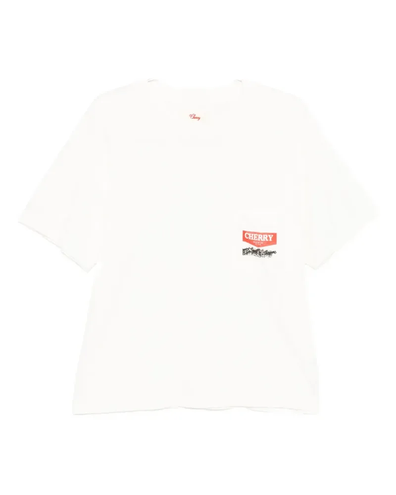 CHERRY LA Western Chevron T-shirt - Weiß Weiß