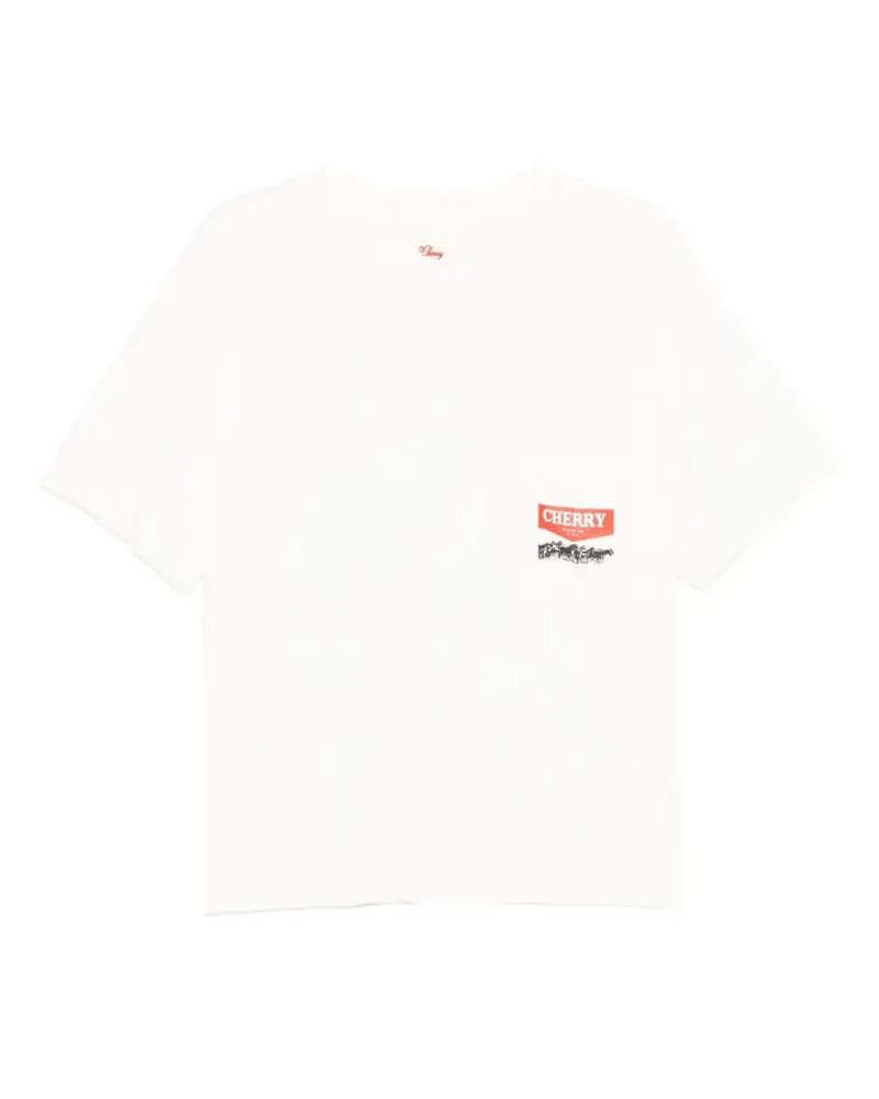 CHERRY LA Western Chevron T-Shirt - Weiß Weiß