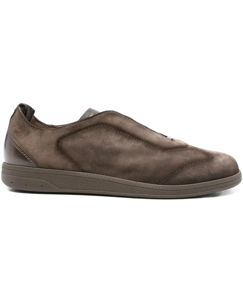 Santoni Klassische Slip-On-Sneakers - Braun Braun