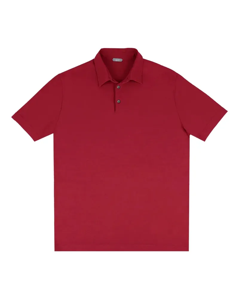 Zanone Poloshirt mit Knopfleiste - Rot Rot