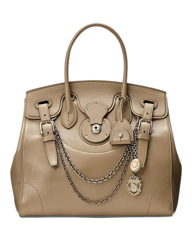 Ralph Lauren Extra-Soft Ricky chain-embellished tote bag - Nude Nude