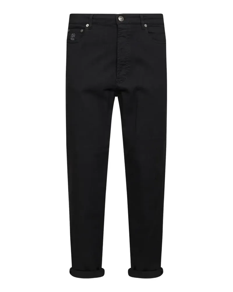 Brunello Cucinelli Solomeo crest jeans - Schwarz Schwarz