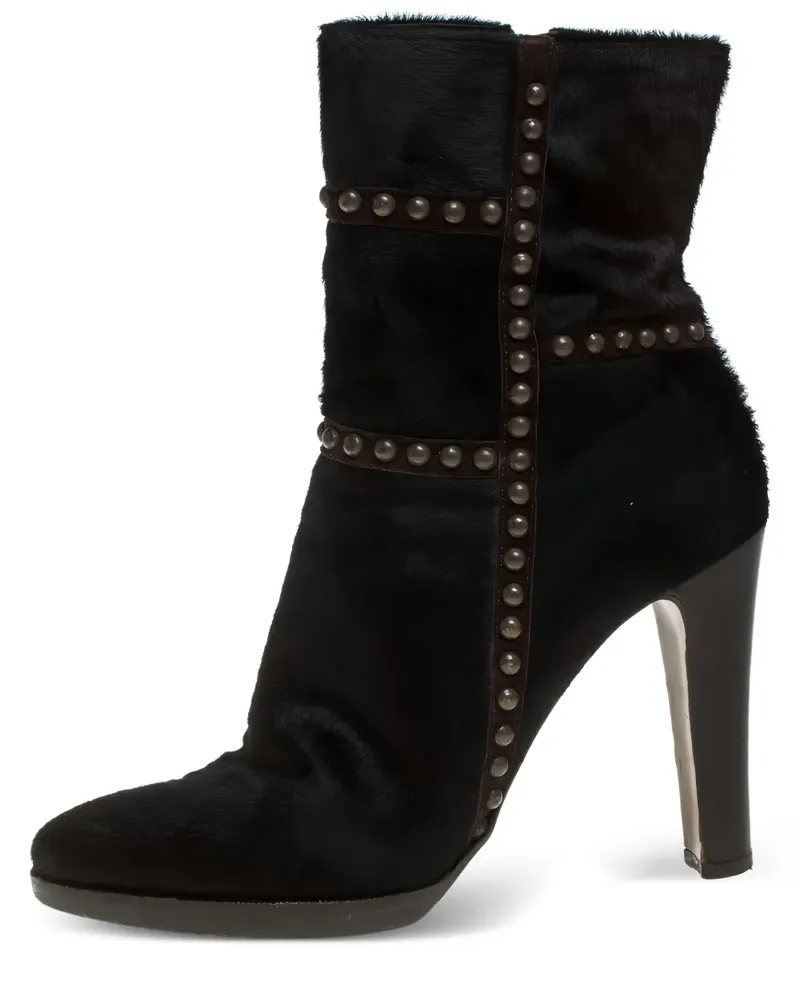 Le Silla Pre-owned Stiefel mit Nieten 105mm - Braun Braun