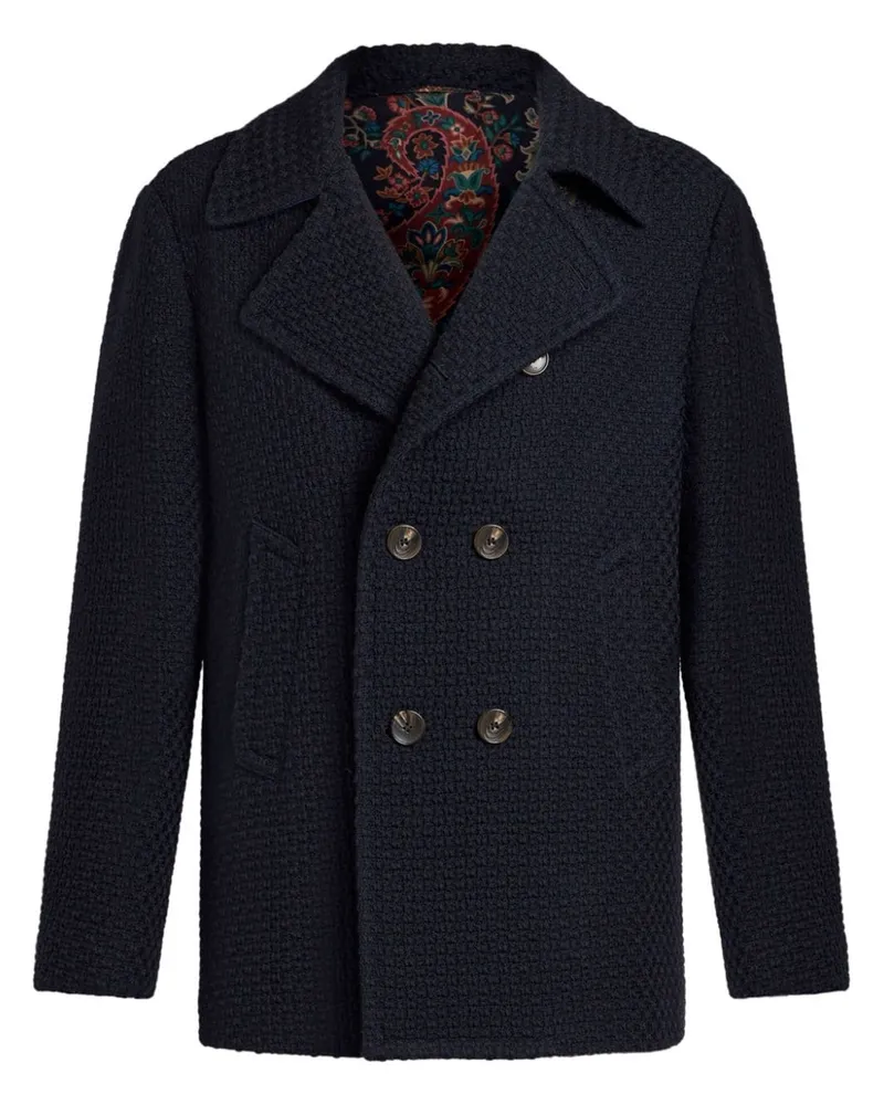 Etro Doppelreihige Cabanjacke - Blau Blau