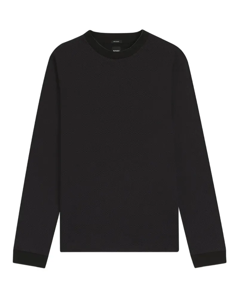 HUGO BOSS Talley jacquard long-sleeve T-shirt - Schwarz Schwarz
