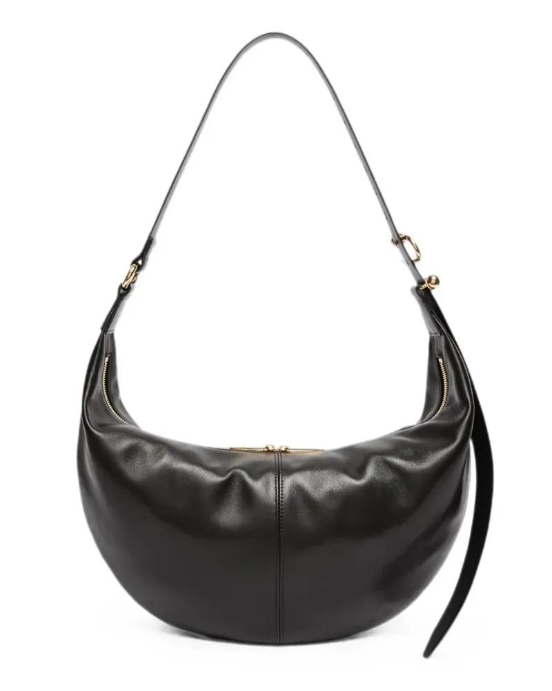 SPORTMAX Pioppo crescent leather shoulder bag - Schwarz Schwarz