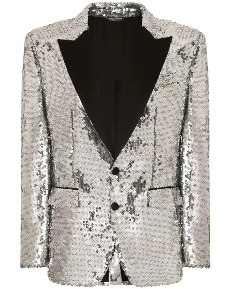 Dolce & Gabbana Smoking-Jacke mit Pailletten - Grau Grau