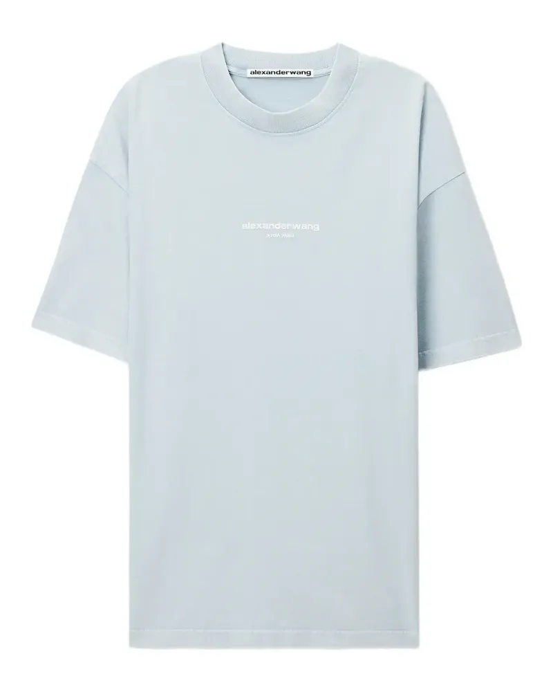Alexander Wang T-Shirt mit Logo-Print - Blau Blau