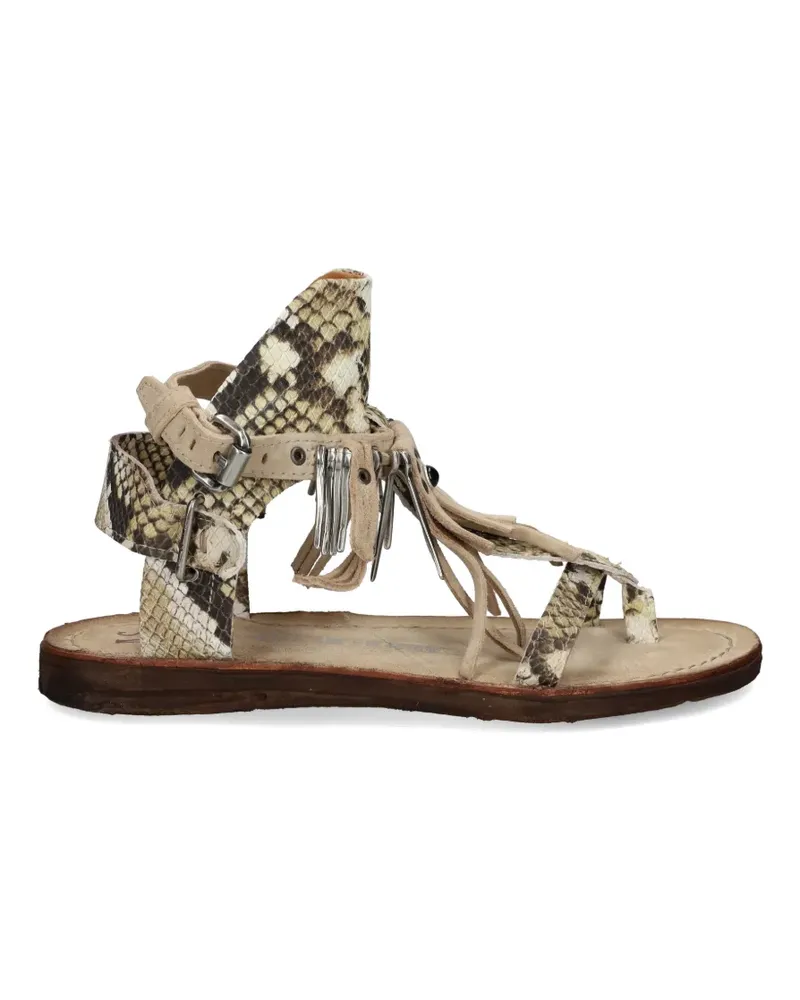 A.S.98 snakeskin sandals - Nude Nude