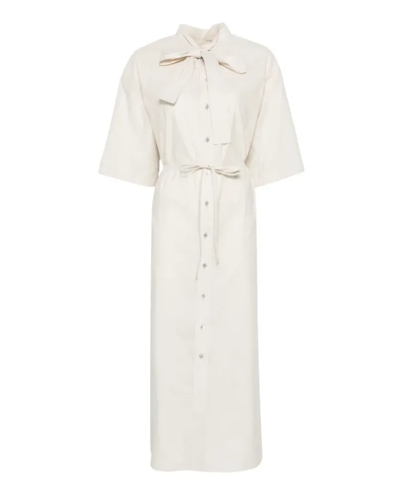 Christophe Lemaire Midikleid mit Schleifenkragen - Nude Nude