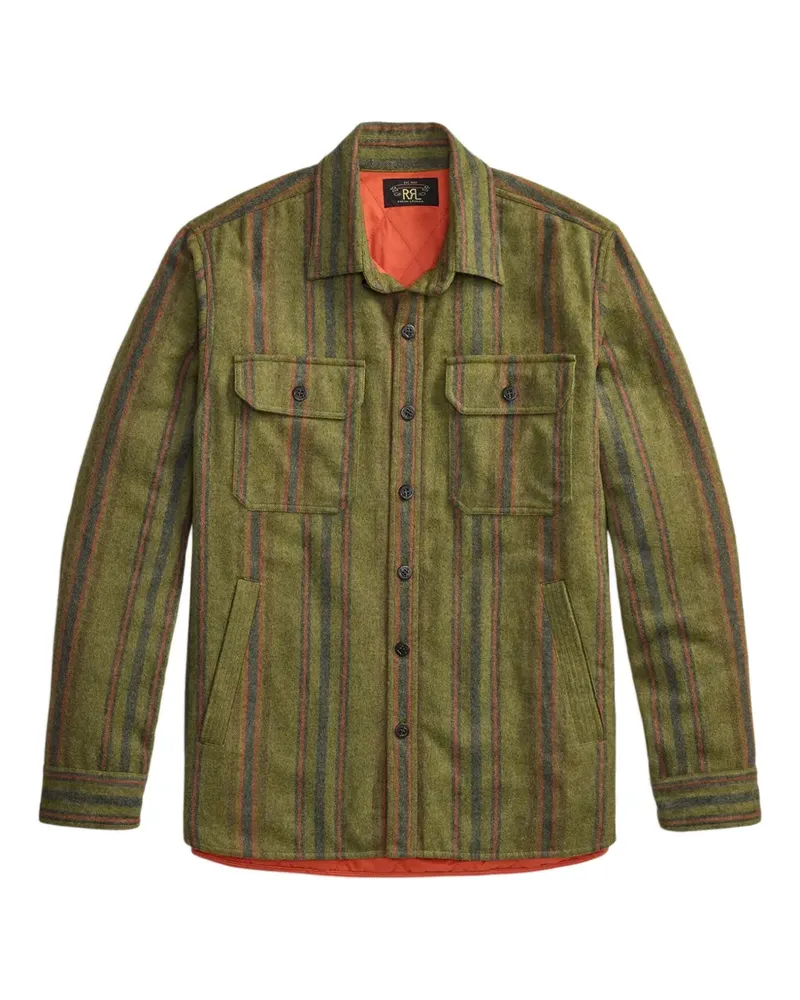 Ralph Lauren Gestreiftes Hemd mit Brusttasche - Grün Grün