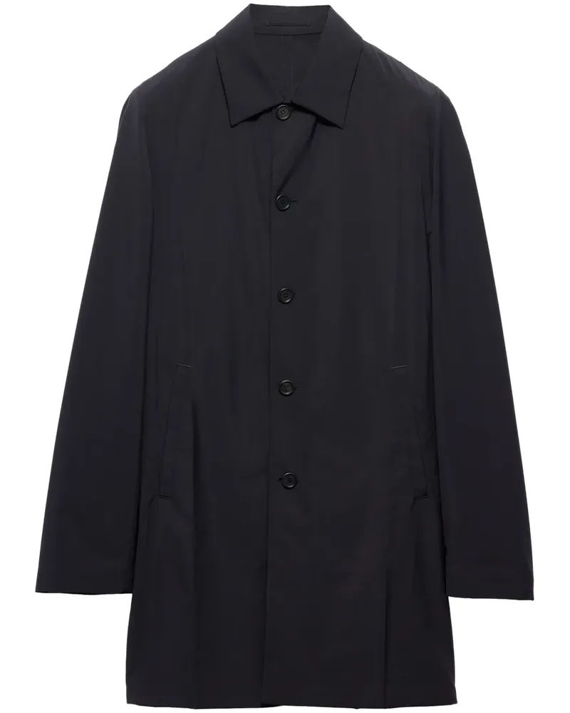 Prada Einreihiger Mantel - Schwarz Schwarz