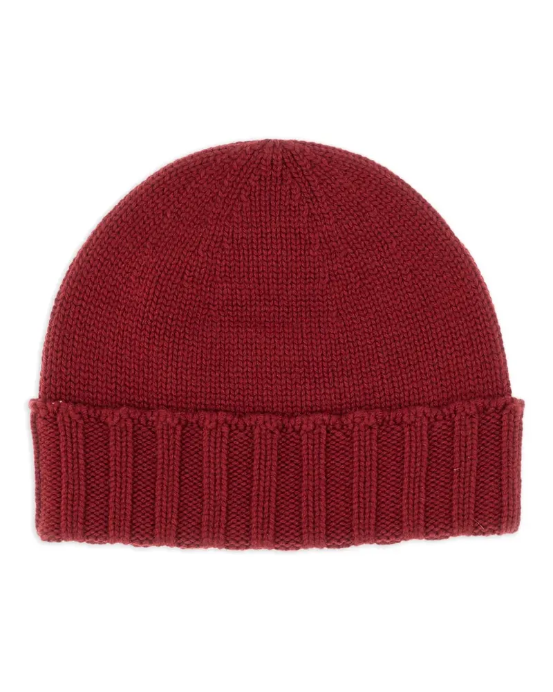 Drumohr  Gerippte Beanie - Rot Rot