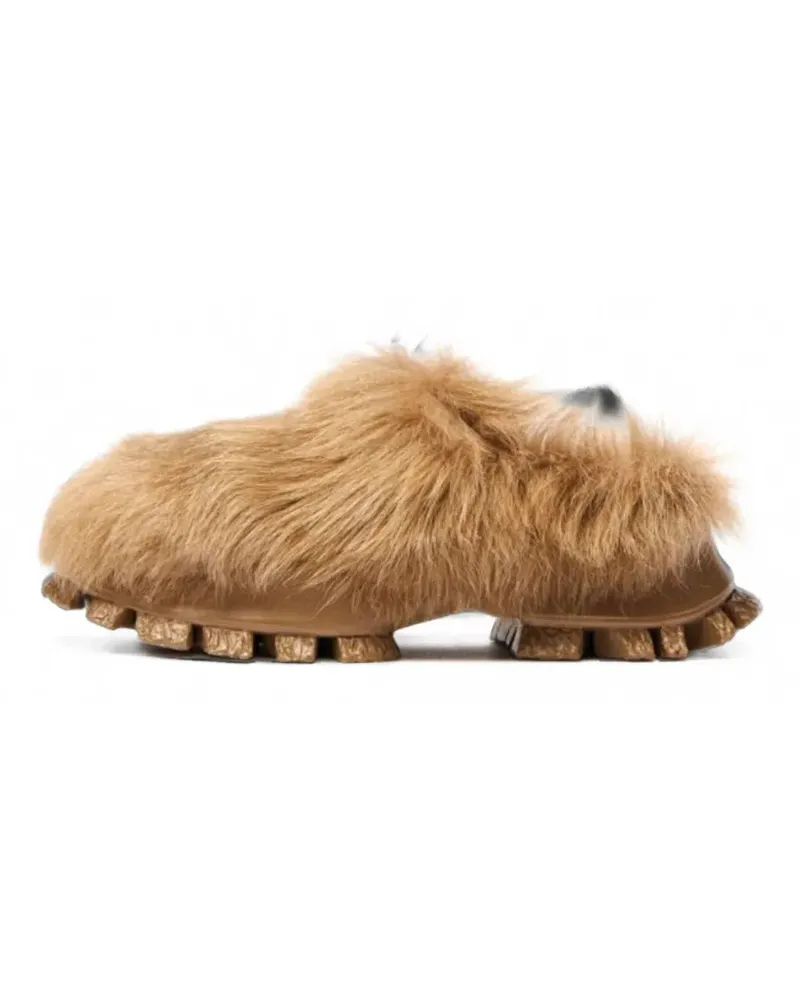 AMI Paris Joia Paris faux-fur sneakers - Braun Braun