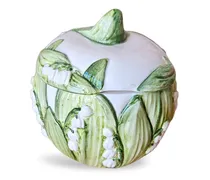 Lily of the Valley Zuckerdose aus Keramik - Grün