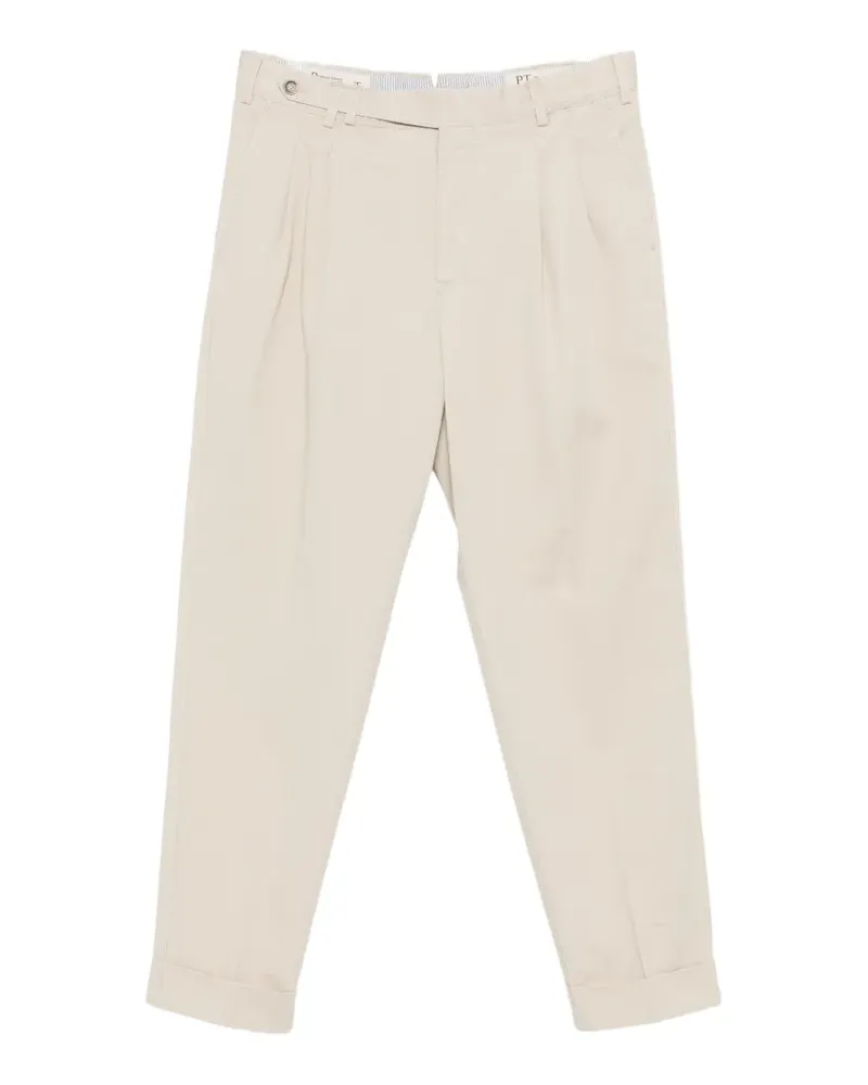 PT TORINO pleated turn-up trousers - Nude Nude