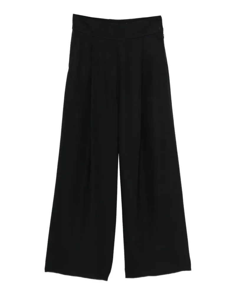 Emporio Armani pleated wide-leg trousers - Schwarz Schwarz