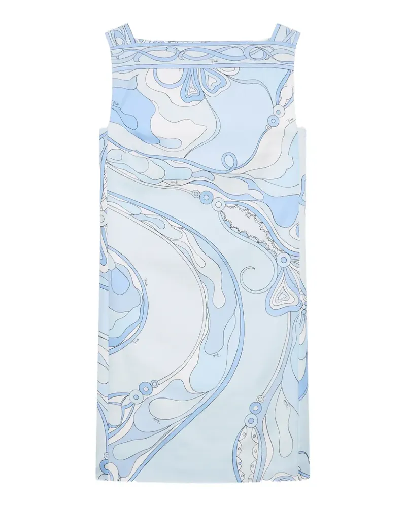 Emilio Pucci Seidenkleid mit Orchideenmuster - Blau Blau
