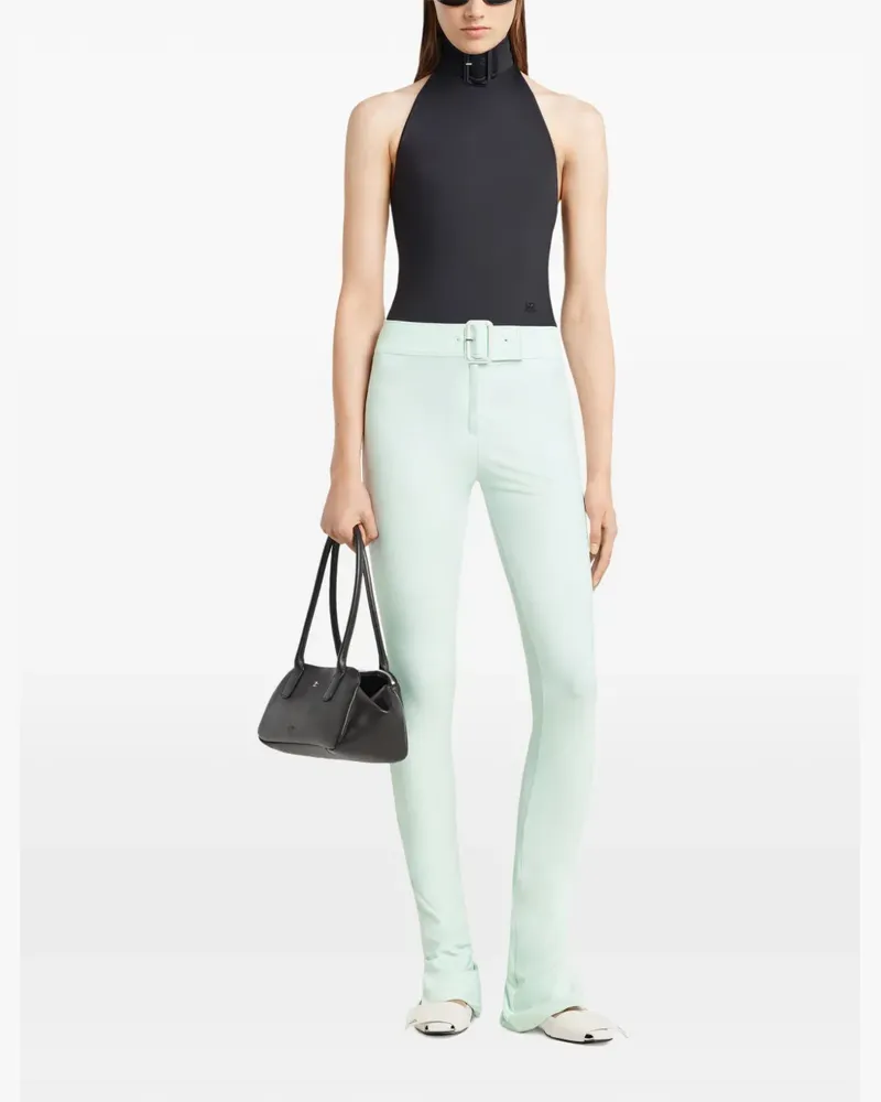 Courrèges Hose mit Schnallen - Grün Grün