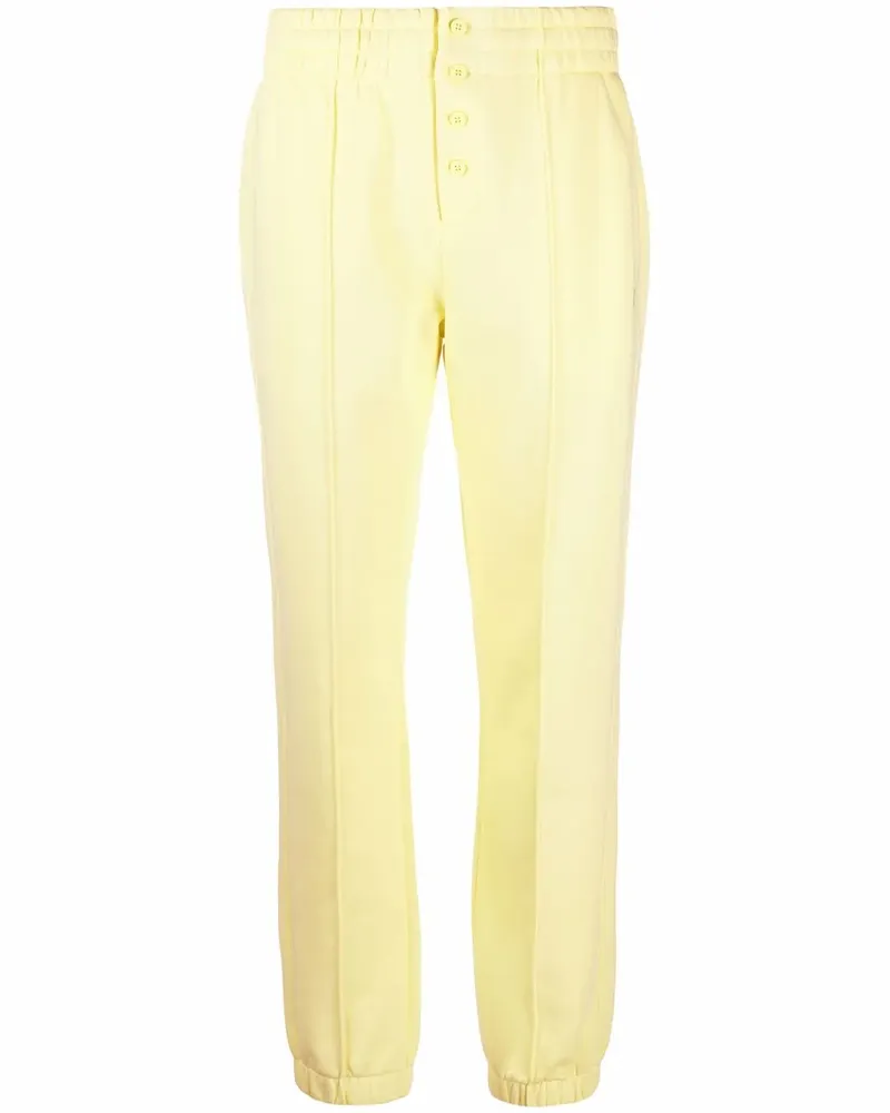 Helmut Lang Jogginghose mit Logo-Stickerei - Gelb Gelb