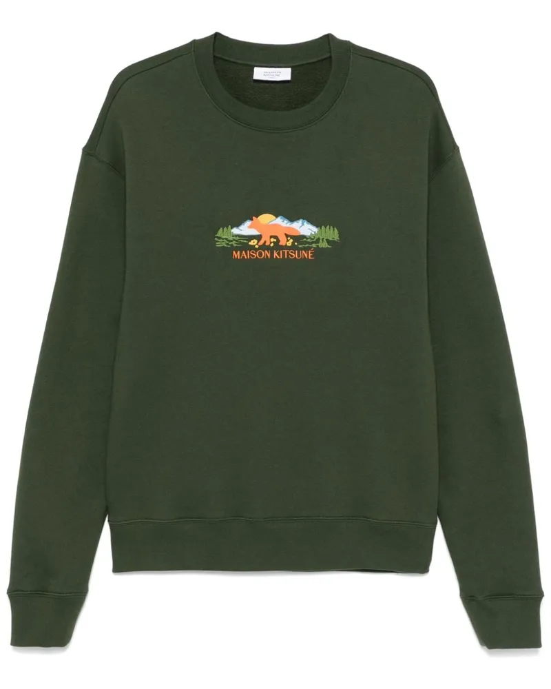 Kitsuné Outdoor Profile Fox Sweatshirt - Grün Grün