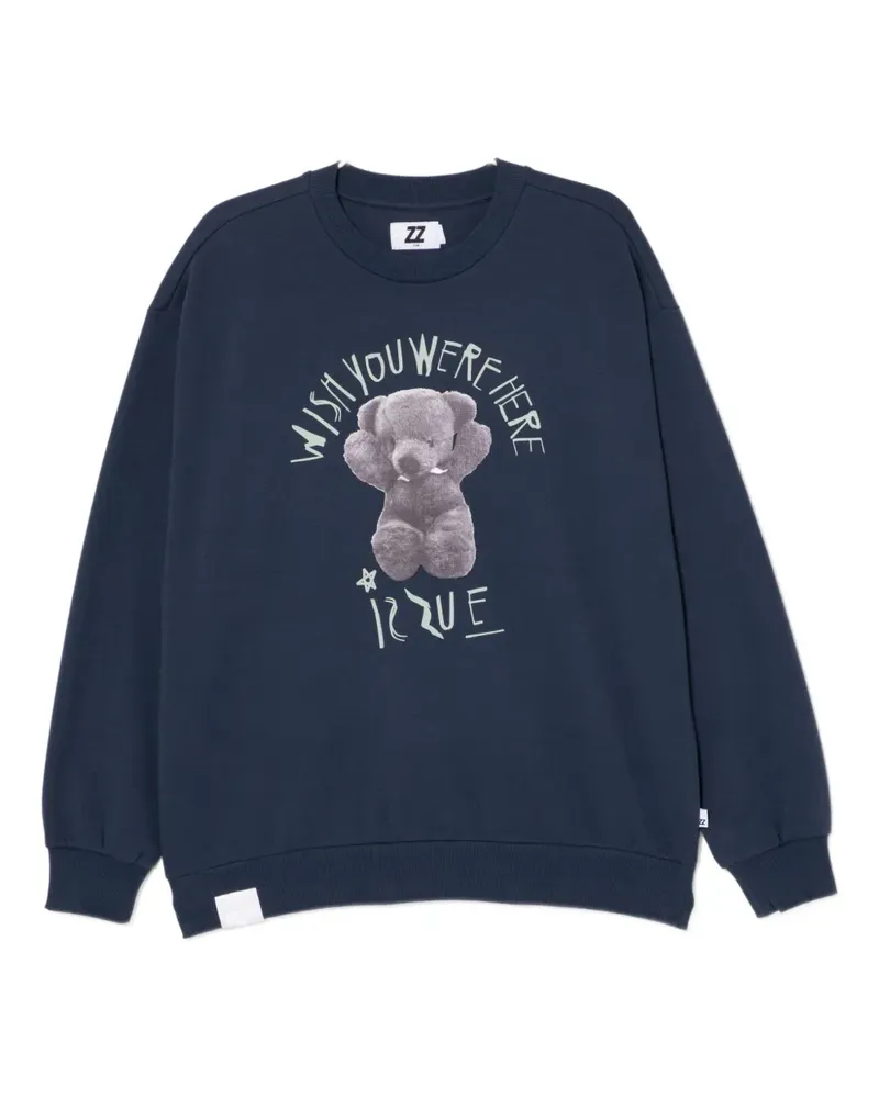 Izzue Sweatshirt mit grafischem Print - Blau Blau