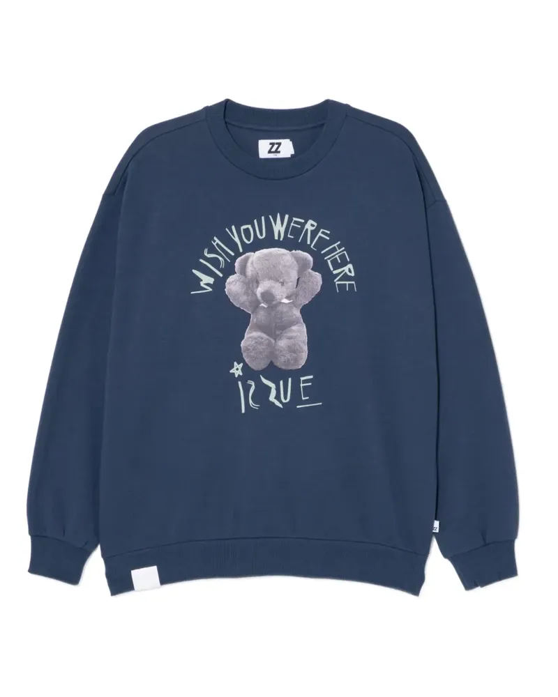 Izzue Sweatshirt mit grafischem Print - Blau Blau