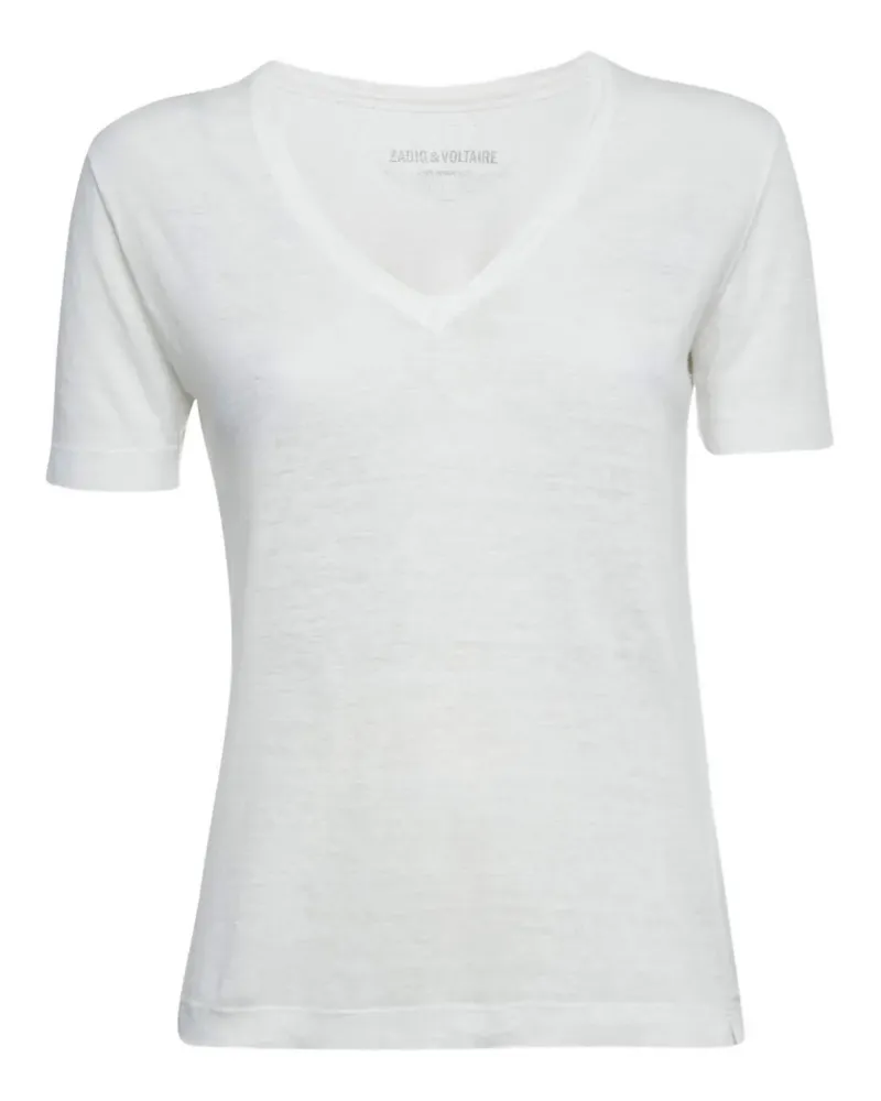 Zadig & Voltaire 2024 T-Shirt aus Leinen - Weiß Weiß