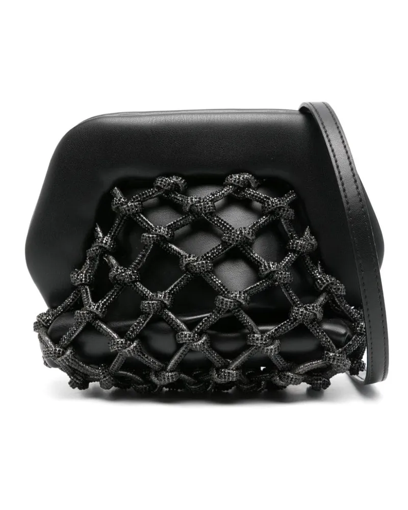 THEMOIRÈ Gea Knots Strass Clutch - Schwarz Schwarz