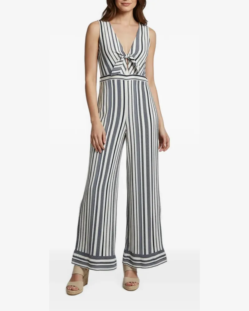 Alice + Olivia Laurice striped jacquard jumpsuit - Blau Blau