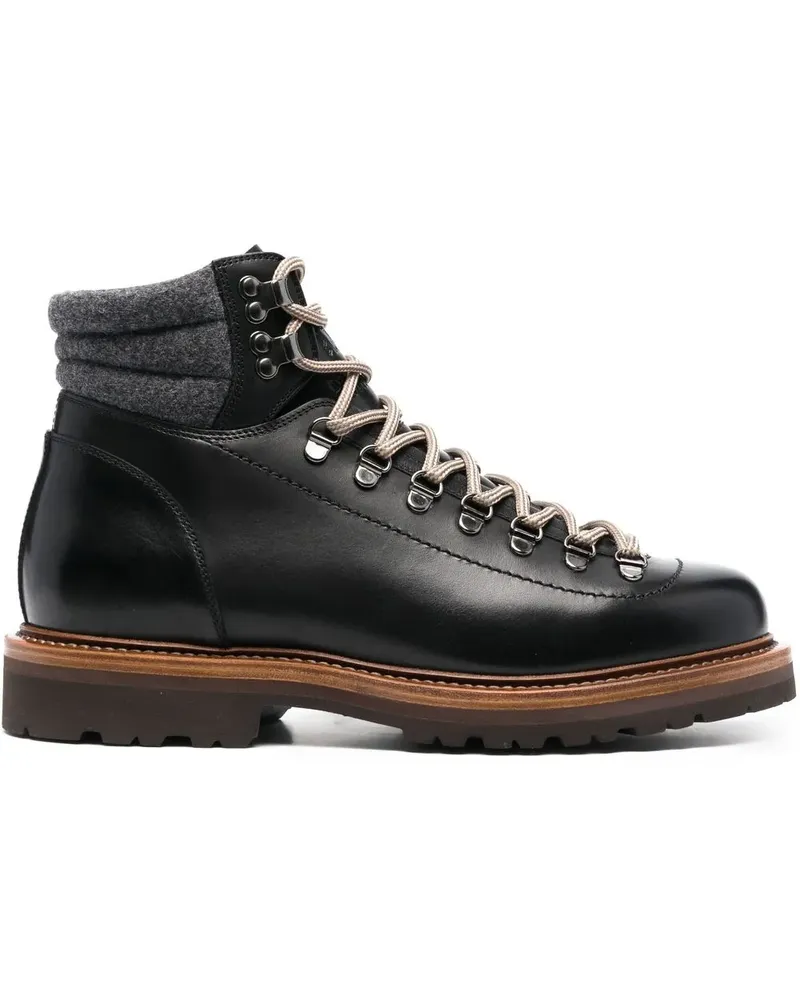 Brunello Cucinelli Hiking-Boots mit Schnürung - Schwarz Schwarz