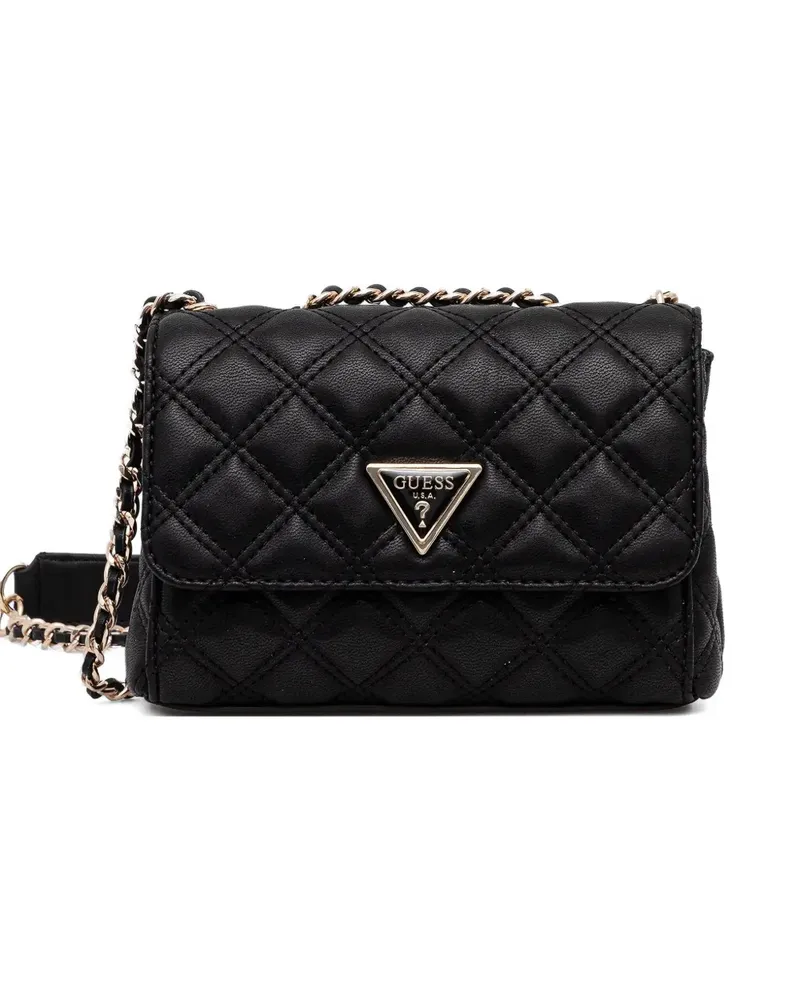 Guess mini Giully quilted crossbody - Schwarz Schwarz